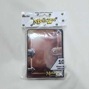 New Metazoo pk of 100 Card Sleeves‎ Leather Book Spellbook
